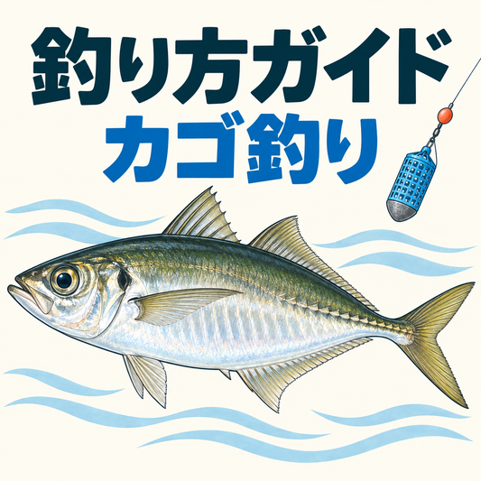 カゴ釣りの釣り方ガイド：horse mackerel マアジ, silver slender fish green back scutes along lateral line