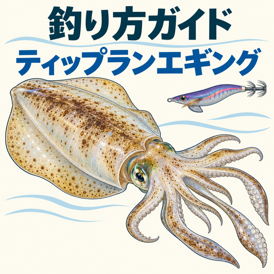ティップランエギングの釣り方ガイド：bigfin reef squid アオリイカ, broad oval mantle translucent cream brown spots broad lateral fins eight arms two tentacles