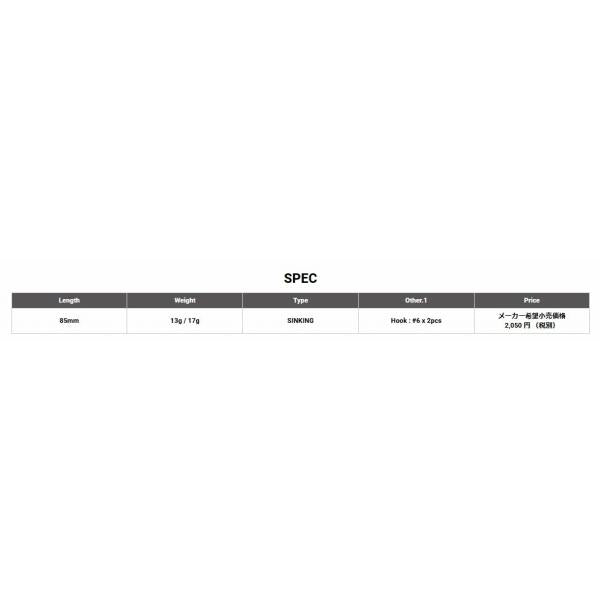 ゲンマ 85S 13g メガバス 秋の大感謝祭