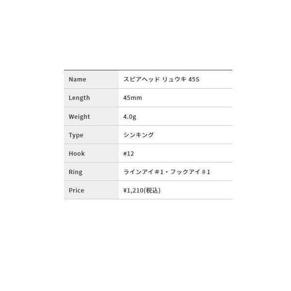 スピアヘッドリュウキ 45S DUO