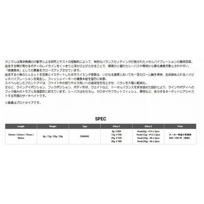 オニマル ONIＭARU 12ｇ メガバス