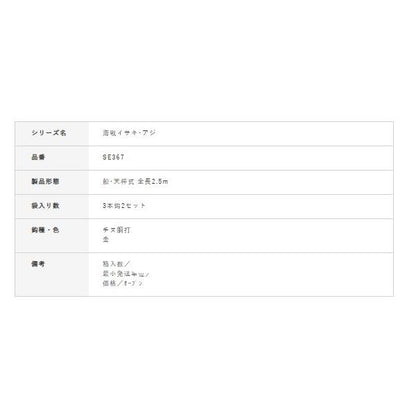 SE367海戦イサキ・アジ ツイストケイムラレインボー&から鈎2.5m 3本鈎 ハヤブサ 釣り人応援セール