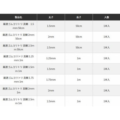 厳選ゴムヨリトリ 真鯛 1m ヤマリア 秋の大感謝祭