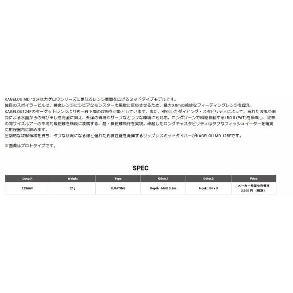 カゲロウＭD125F メガバス
