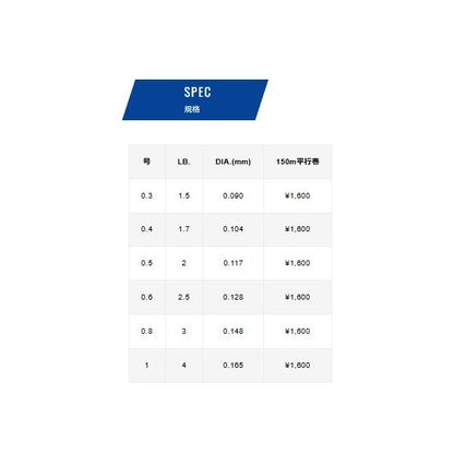 アジングマスターフロロカーボン150m VARIVAS