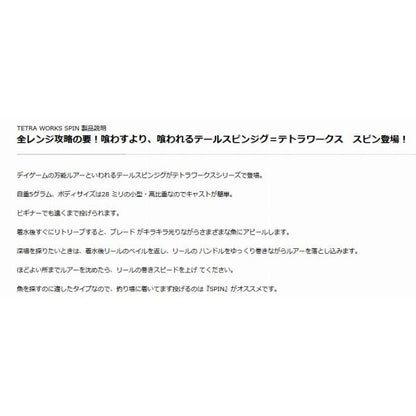 テトラワークス スピン DUO限定セール 秋の大感謝祭