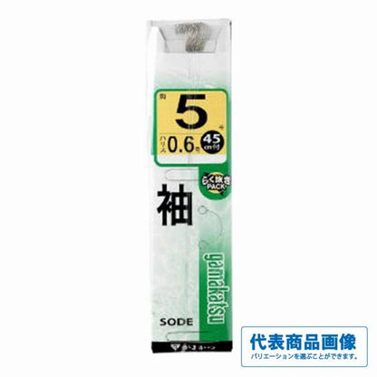 糸付袖 茶 がまかつ
