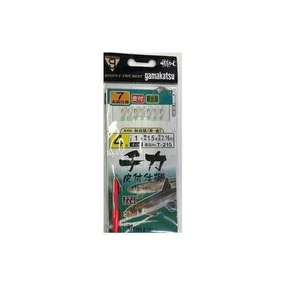 T215チカ皮付アキタ狐茶金7本夜光 がまかつ限定セール 春の大感謝祭