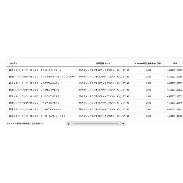 鏡牙ジグB－H160 ダイワ 秋の大感謝祭