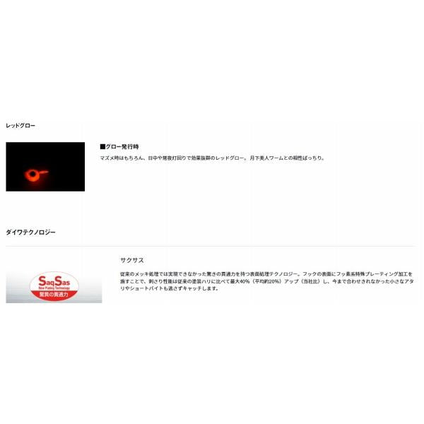 月下美人 SWライトジグヘッドSS レッドグロー ダイワ