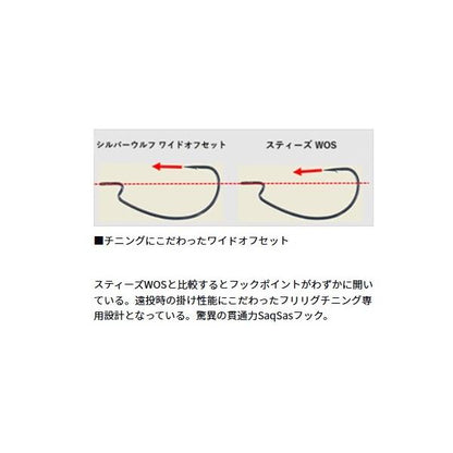 シルバーウルフフックSS ワイドオフセット ダイワ 釣り人応援セール