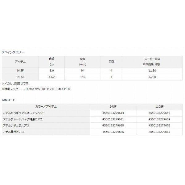 AＹUINGアユイングミノー110SF ダイワ 秋の大感謝祭