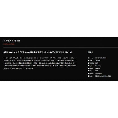 ポジドラ ジグザグベイト80 ポジドライブ