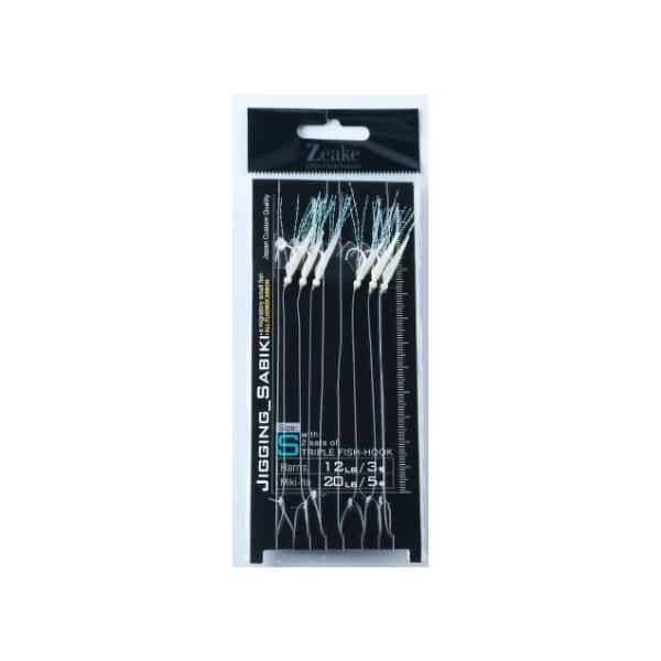 JIGSBK3 ジギングサビキ 3本針2セット入り ZEAK