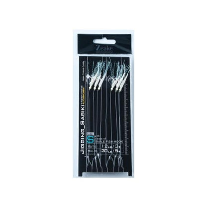 JIGSBK3 ジギングサビキ 3本針2セット入り ZEAK