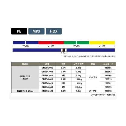 砂紋PEX8 200m ゴーセン 継続SALE