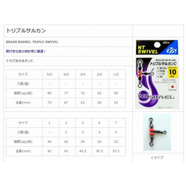 P入 トリプルサルカンC NTスイベル 釣り人応援セール