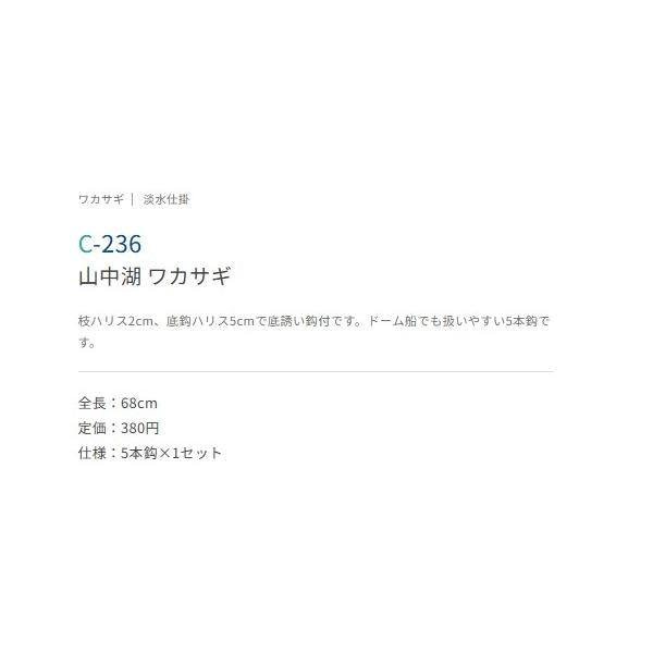 ワカサギ山中湖（秋田狐）C－236 ささめ