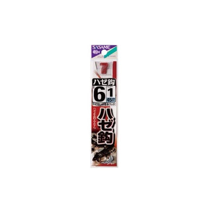 ハゼ鈎（赤）糸付AA900 ささめ 継続SALE