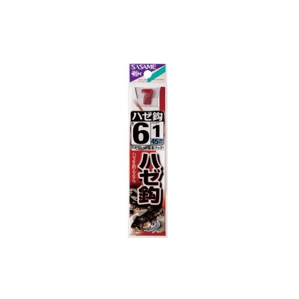 ハゼ鈎（赤）糸付AA900 ささめ 継続SALE