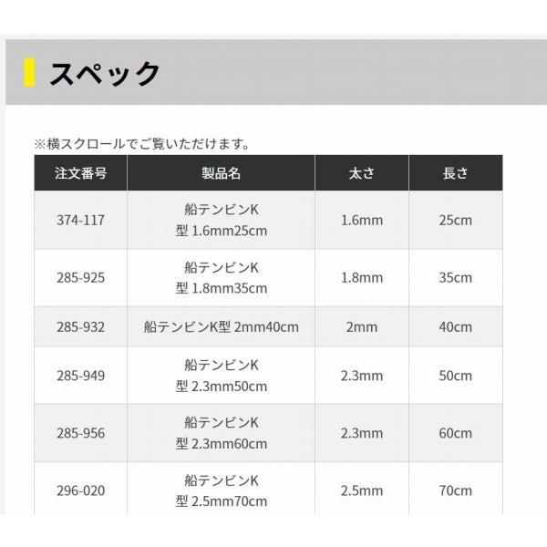 船テンビン K型 2mm40cm ヤマリア