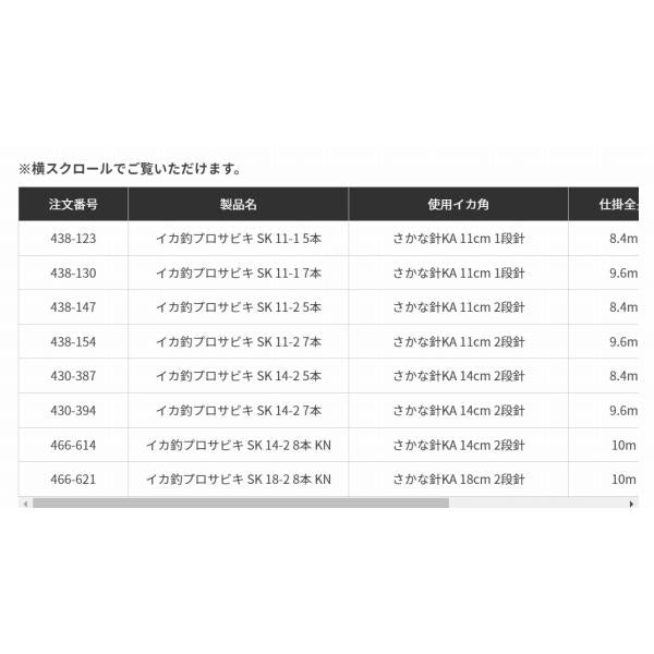イカ釣プロサビキ SK 11-2 5本 ヤマリア