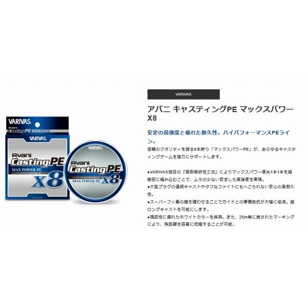 キャスティングMAXパワーX8 300M 4号 VARIVAS