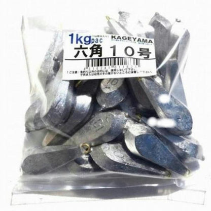 六角オモリ1K 10 影山