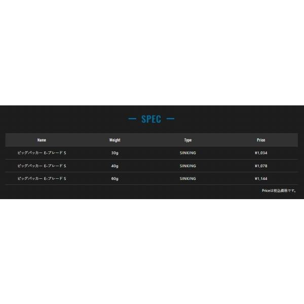 ビックバッカーEブレードS30g 超サゴシスパーク ジャッカル