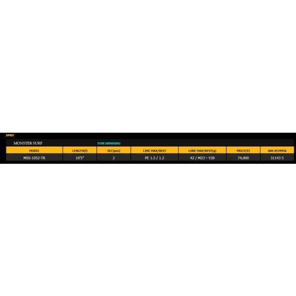 モンスターサーフ MSS-1052-TR Gクラフト