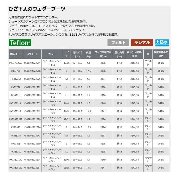 PX33823L4L テフロンポリエステルウェダーブーツ (ラジアル) 3L/4L PROX