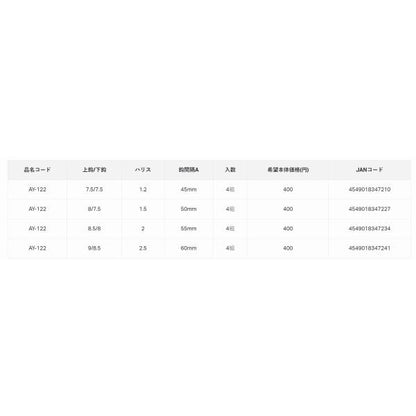 要パワーヤナギ 2本仕掛 AY122 7.5-1.2 がまかつ