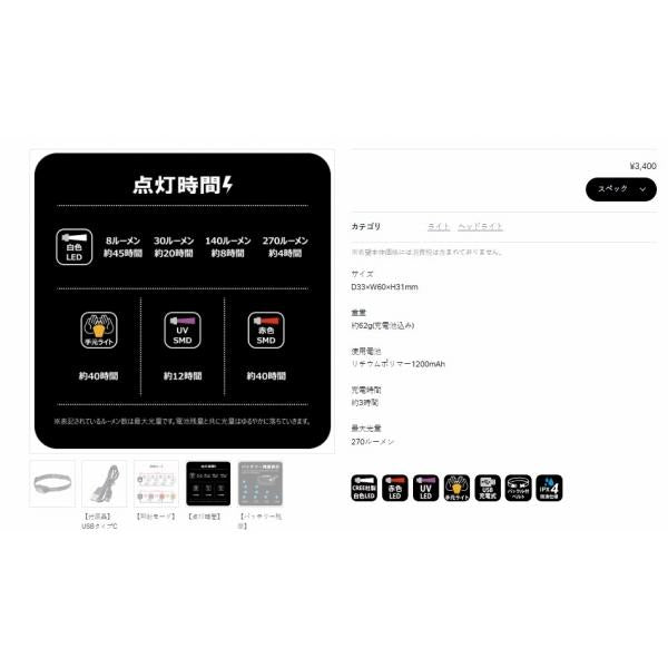 LEHL270CMP LEDヘッドライト がまかつ