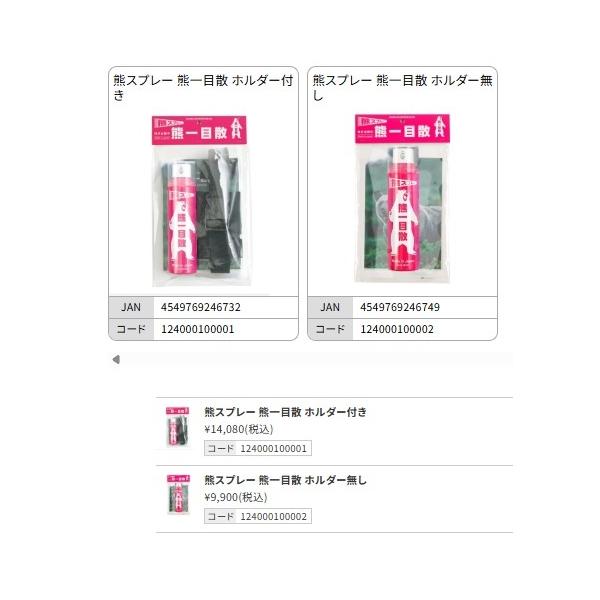 熊一目散 クマスプレー