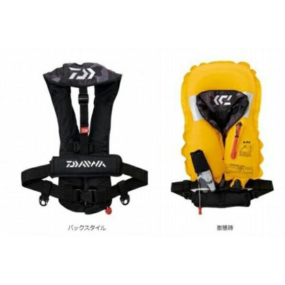 DF-2021 ウォッシャブルライフジャケット F (肩掛けタイプ手動・自動膨脹式) グリーンカモ ダイワ