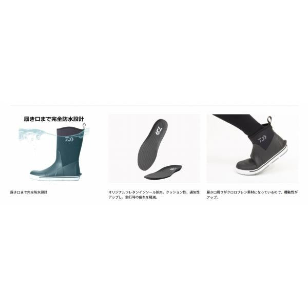 タイトフィット フィッシングショートブーツ フェルトスパイク FB-2550-T ブラック Ｍ ダイワ限定セール