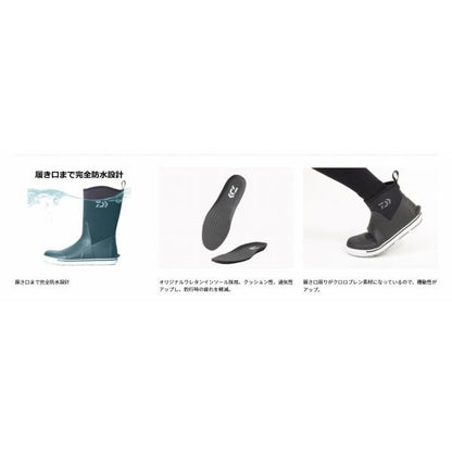 タイトフィット フィッシングショートブーツ フェルトスパイク FB-2550-T ブラック Ｍ ダイワ限定セール