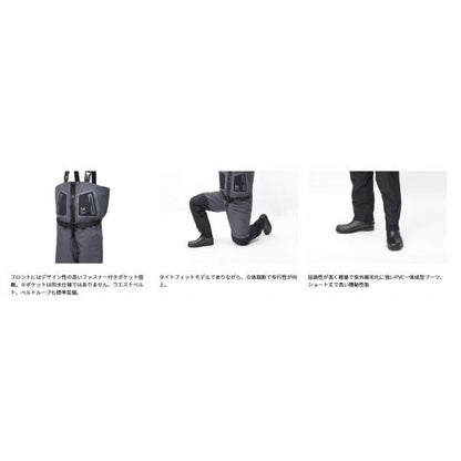 タイトフィットブレスラジアルジップウェーダー RＷ-4352B-Ｔ ブラック S ダイワ限定セール