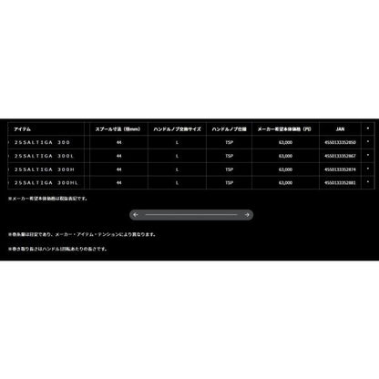 25SALTIGA 300 ダイワ