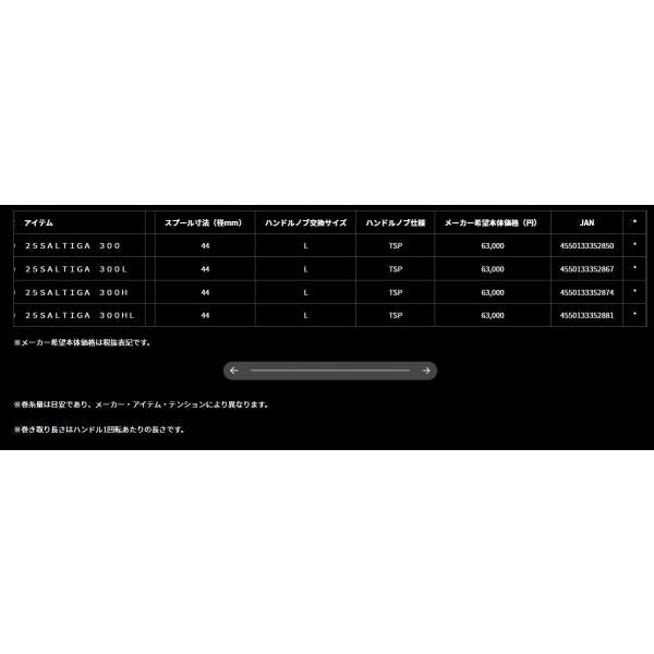 25SALTIGA 300H ダイワ