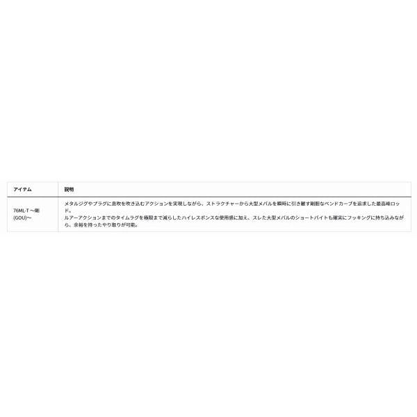 月下美人EX76ML-T ダイワ