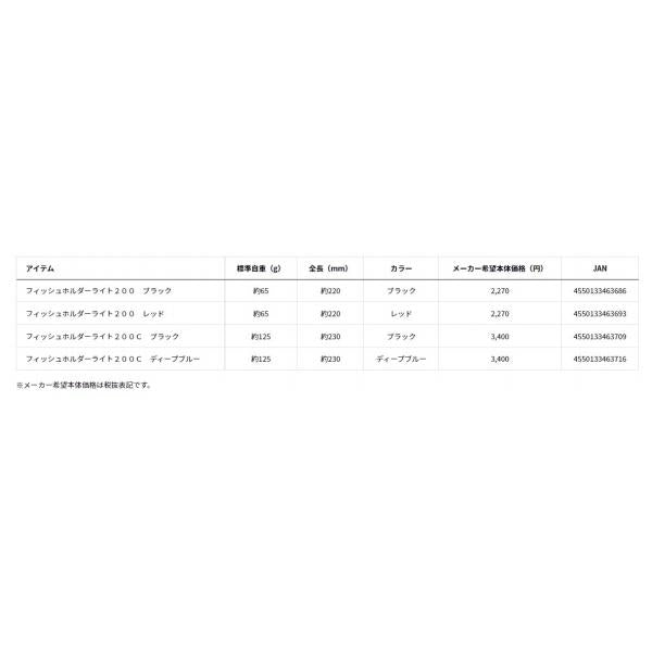 フィッシュホルダーライト200C ブラック ダイワ