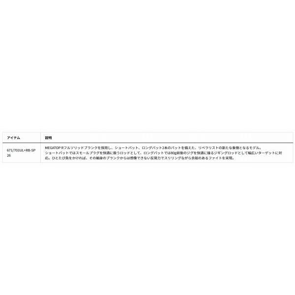 ハートランドリベラリスト　671／701ＵＬ＋ＲＢ－ＳＰ26 ダイワ