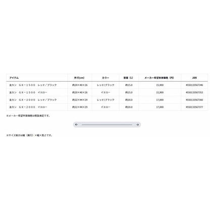 友カン ＧＸ-1500 レッド／ブラック ダイワ