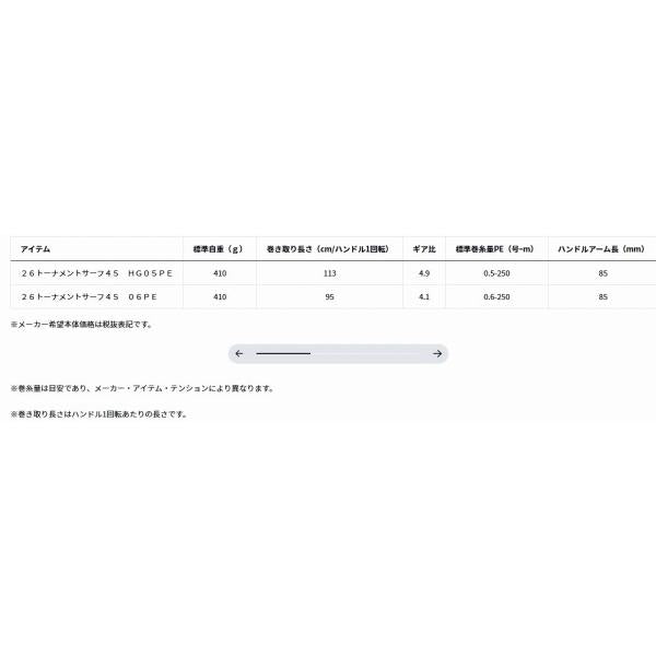26トーナメントサーフ45 06PE ダイワ
