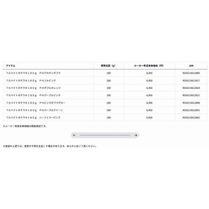 TGベイトタチウオ　180ｇ　ＰＨピンクゼブラグロー ダイワ