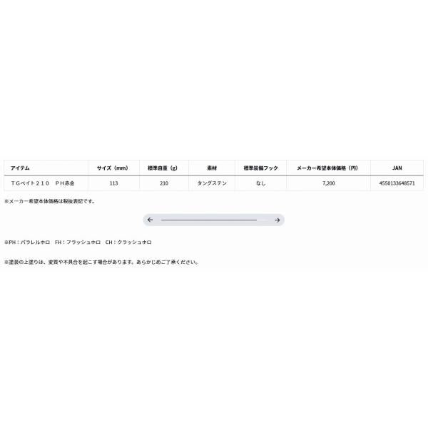 TG ベイト210 PH赤金 ダイワ
