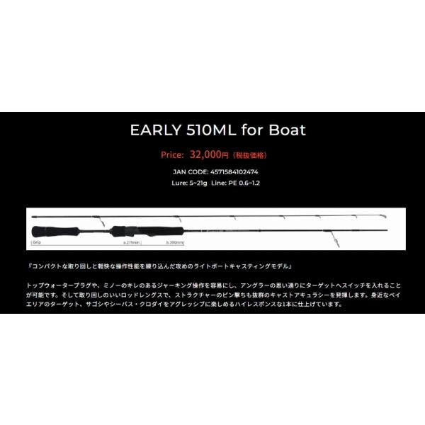 アーリー EARLY 510ＭL Fｏr Bｏａｔ ヤマガブランクス