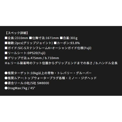 ブルースナイパーボート 76/4 RGD ヤマガブランクス