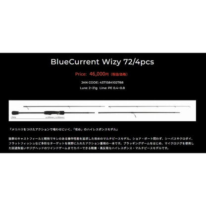 ブルーカレントウィジー 72 4pcs ヤマガブランクス